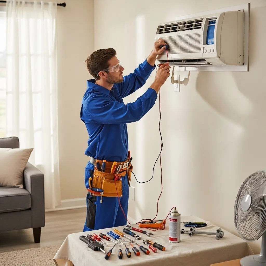 Kula Uğur Uğur klima gaz dolumu ve bakım – Enerji verimliliği artırıldı. - Teknik servis örneği